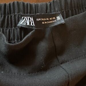 Zara Black Stretch Waist Trousers